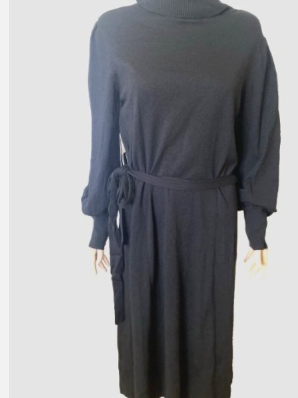 NWT MAIA Black Long Sleeve Turtleneck Sweater Dress Large